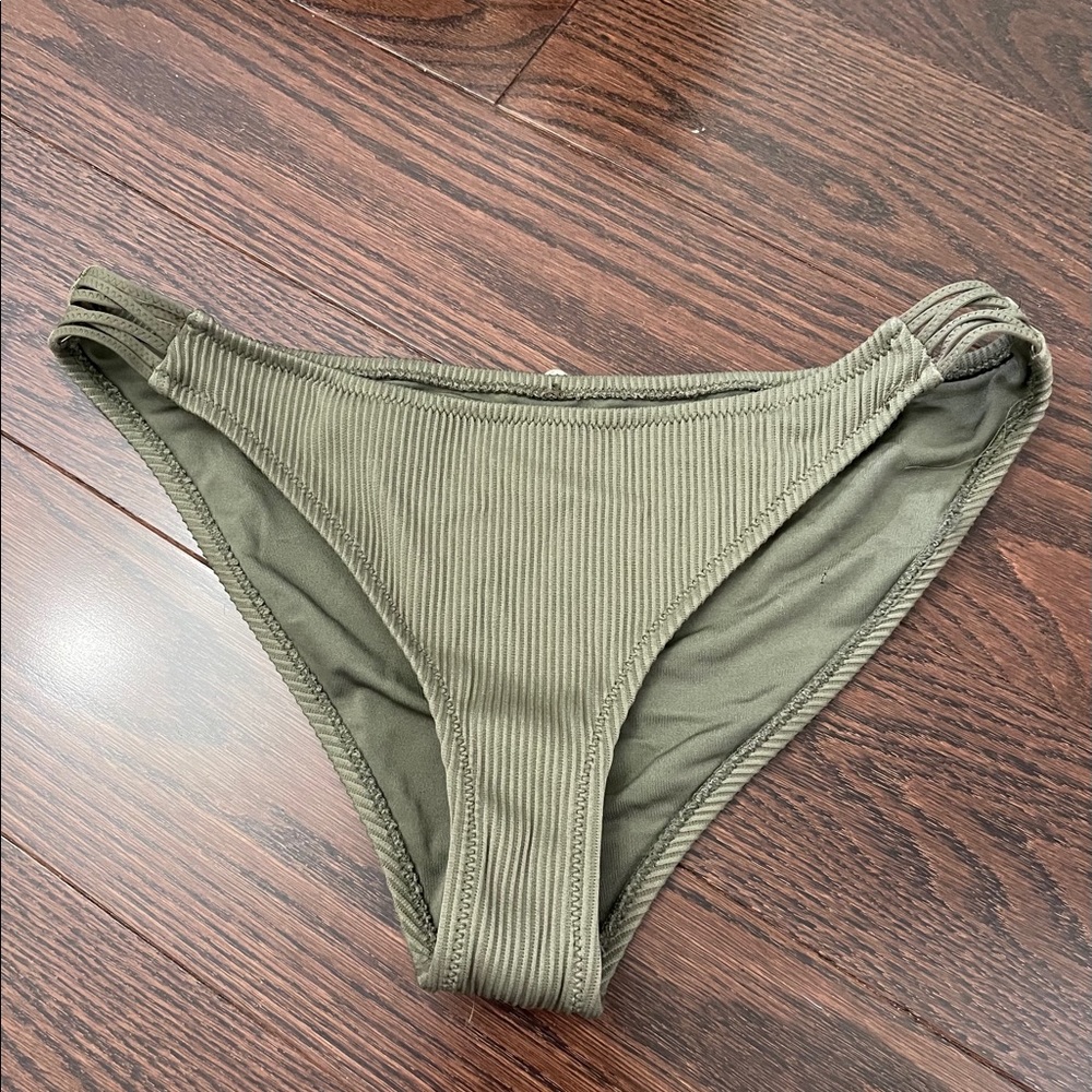 Army green garage bathing suit bottoms